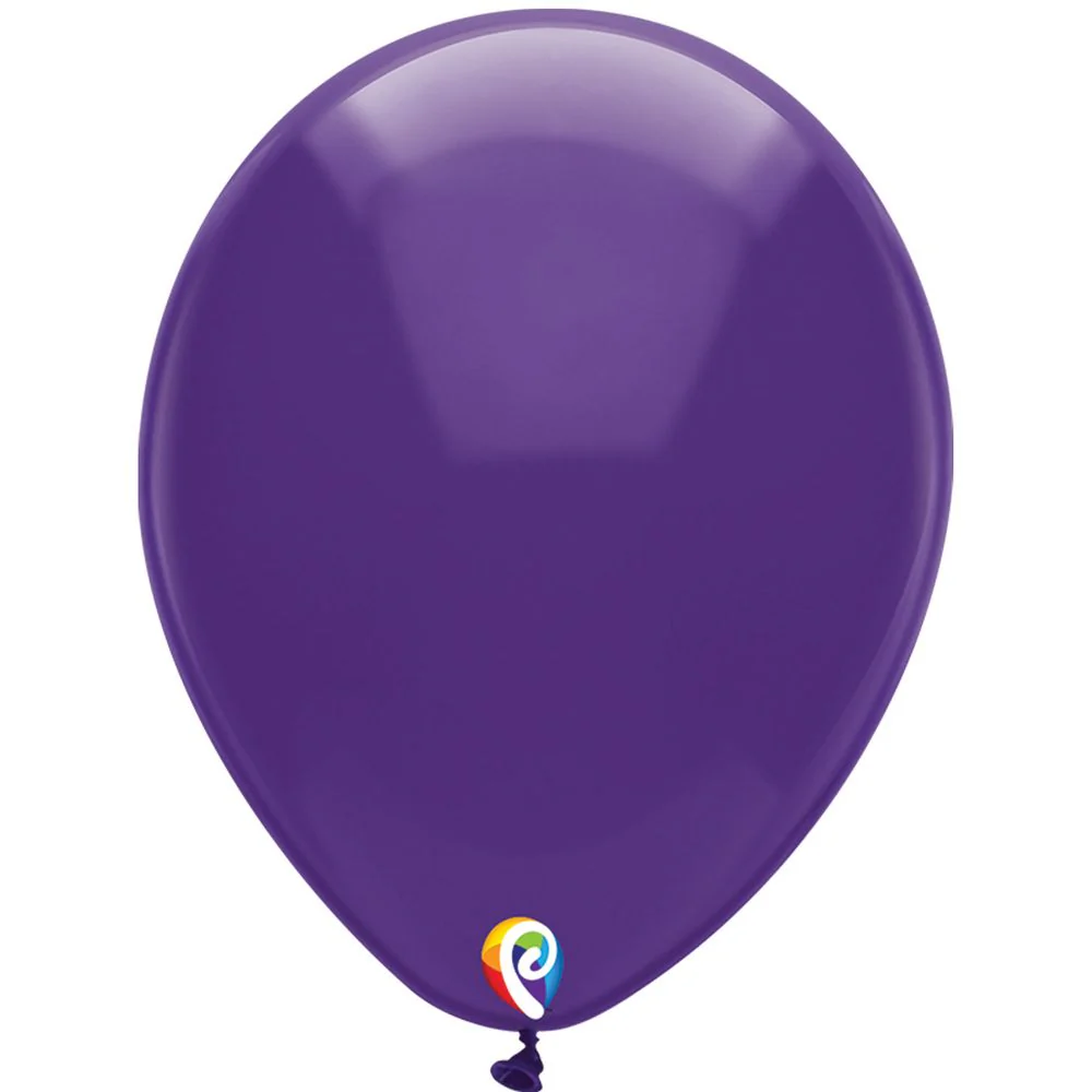 Funsational 12" Crystal Purple Latex Balloons, 50ct