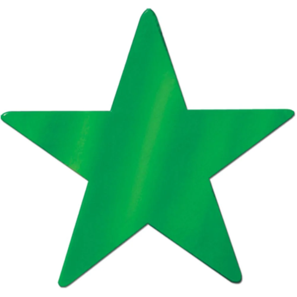 15" Green Foil Star Cutout