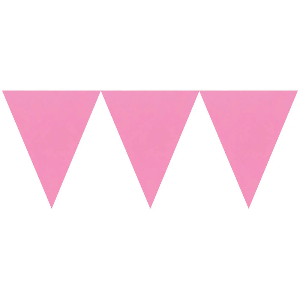 15' New Pink Pennant Banner