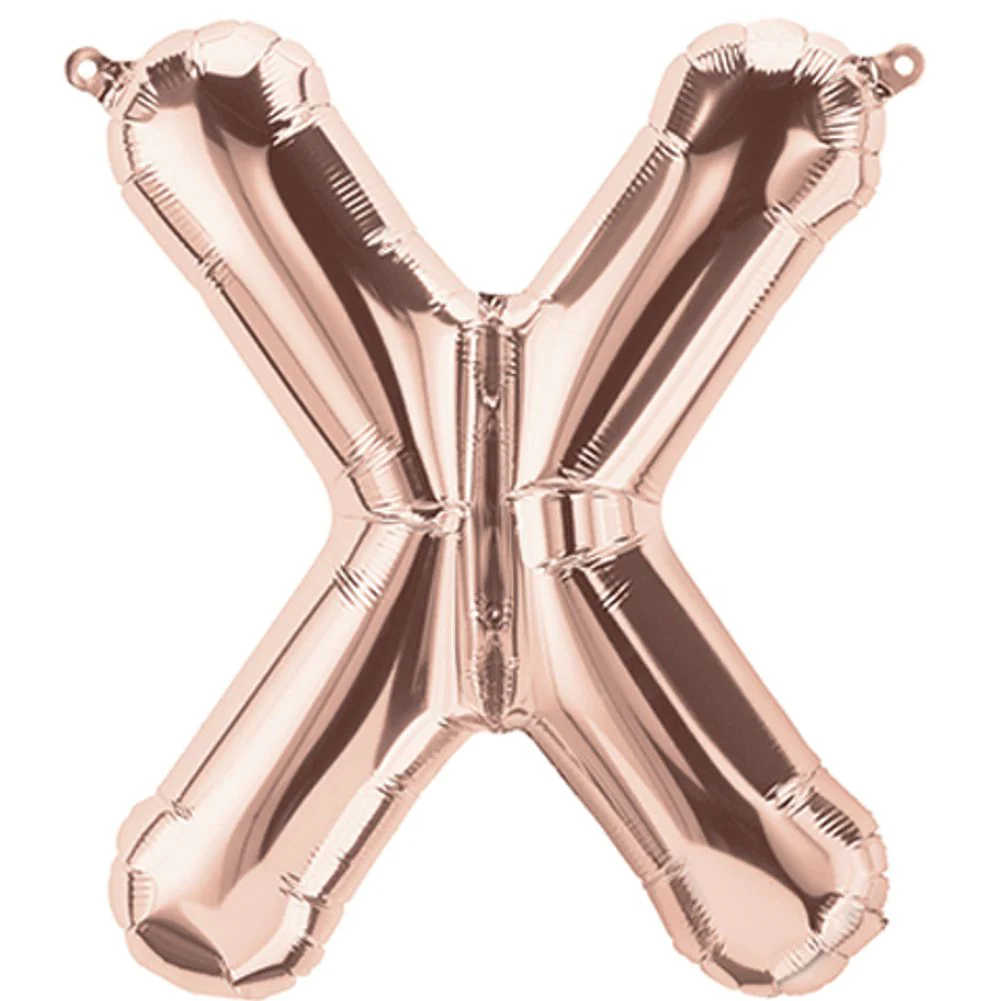 16" LETTER X ROSE GOLD