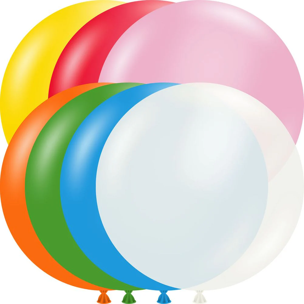 Tuftex 17" Standard Asst W/White Latex Balloons (50ct)