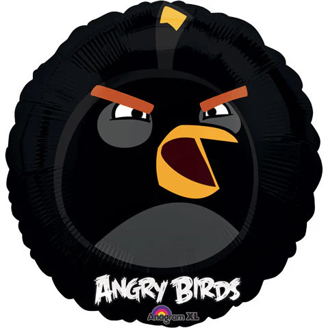 18" Angry Birds Black Bird Foil Balloon