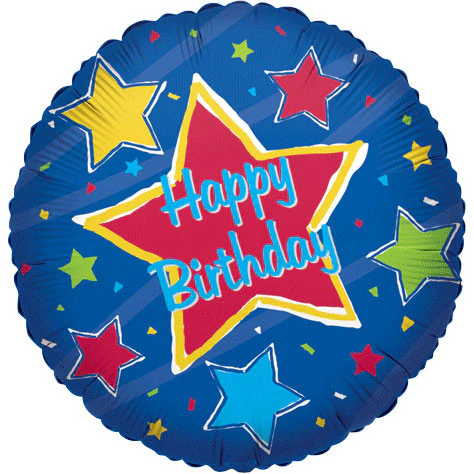 18" Birthday Big Star Silver Lining