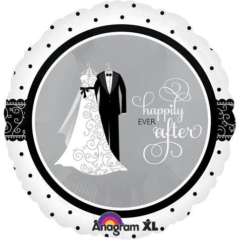 18" Black & White Wedding