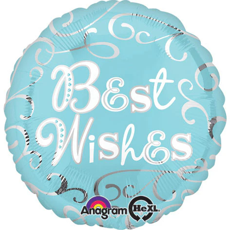 18" Blue Best Wishes Hx Petite