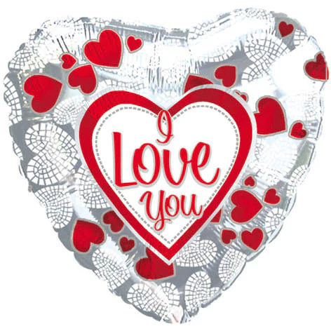 18" I Love You Mosaic Hearts