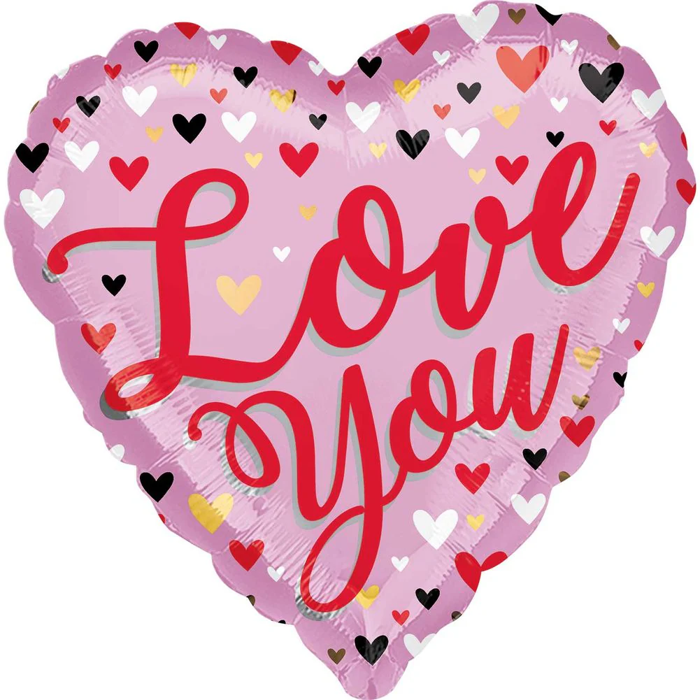 18" I Love You Small Hearts Vlp Foil Balloon (1ct)