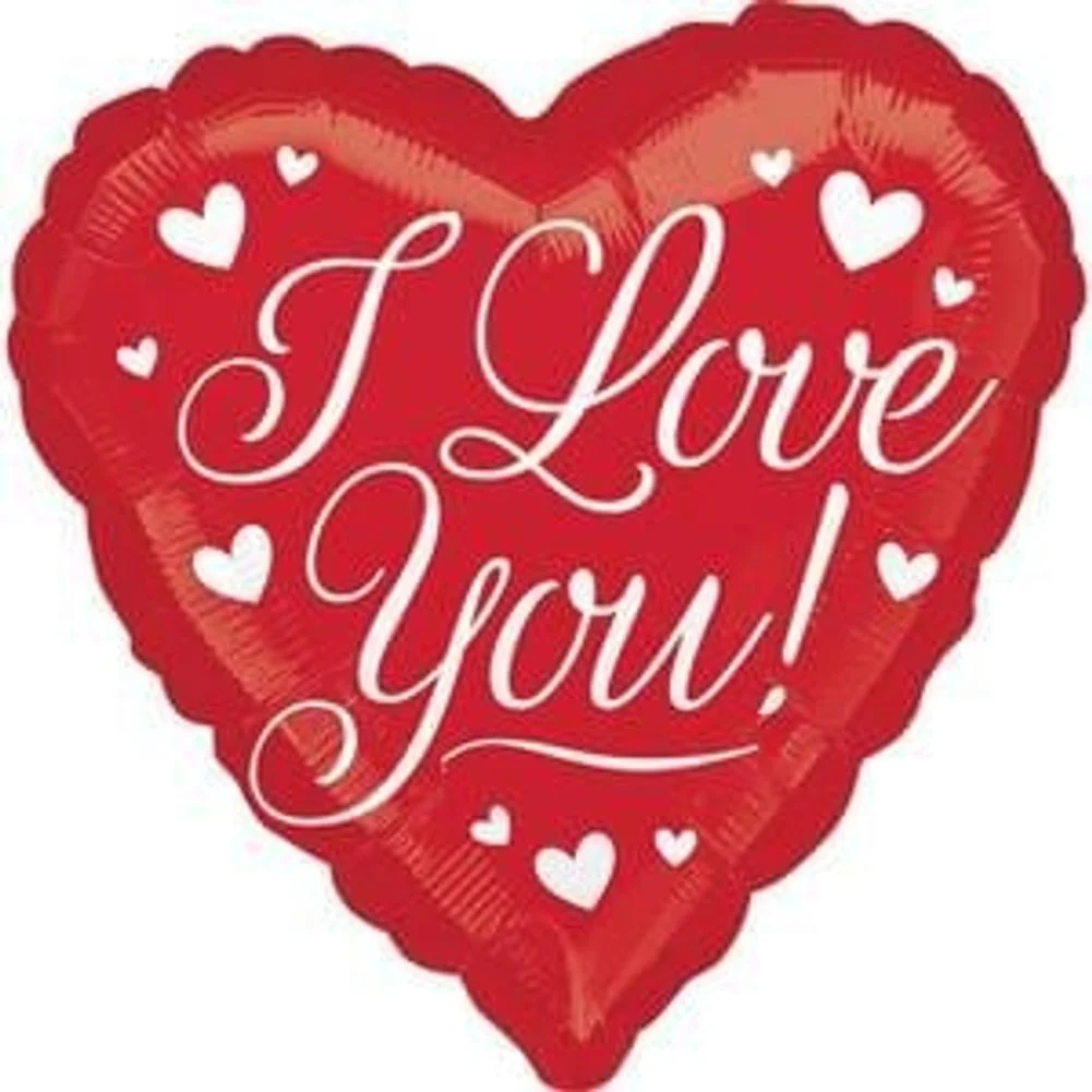18" I Love You White Hearts Vlp Foil Balloon (1ct)
