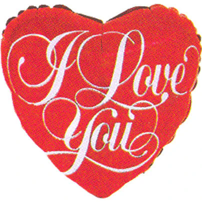 18" Love You Script Red Value