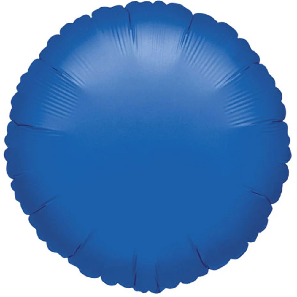 18" Metallic Blue Round Anagram Balloon (1 ct)