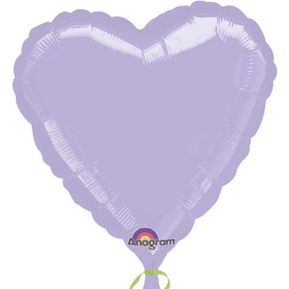 18" Metallic Lilac Heart Balloon (1 ct)