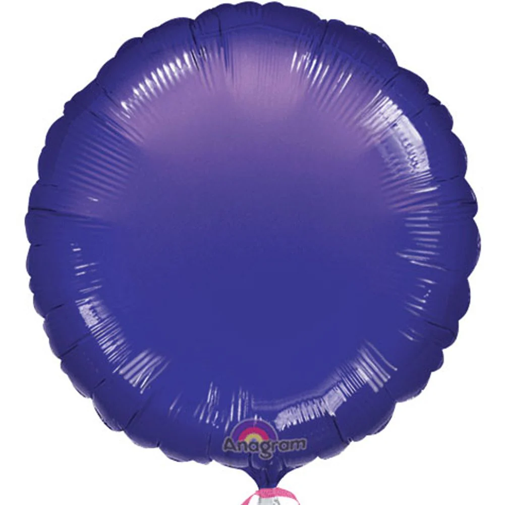18" Metallic Purple Round Anagram Balloon (1 ct)