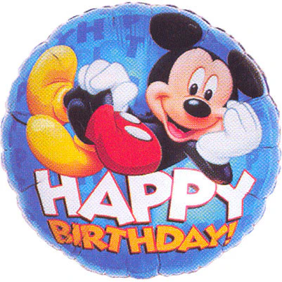 18" Mickey Happy Birthday 3-d Flat