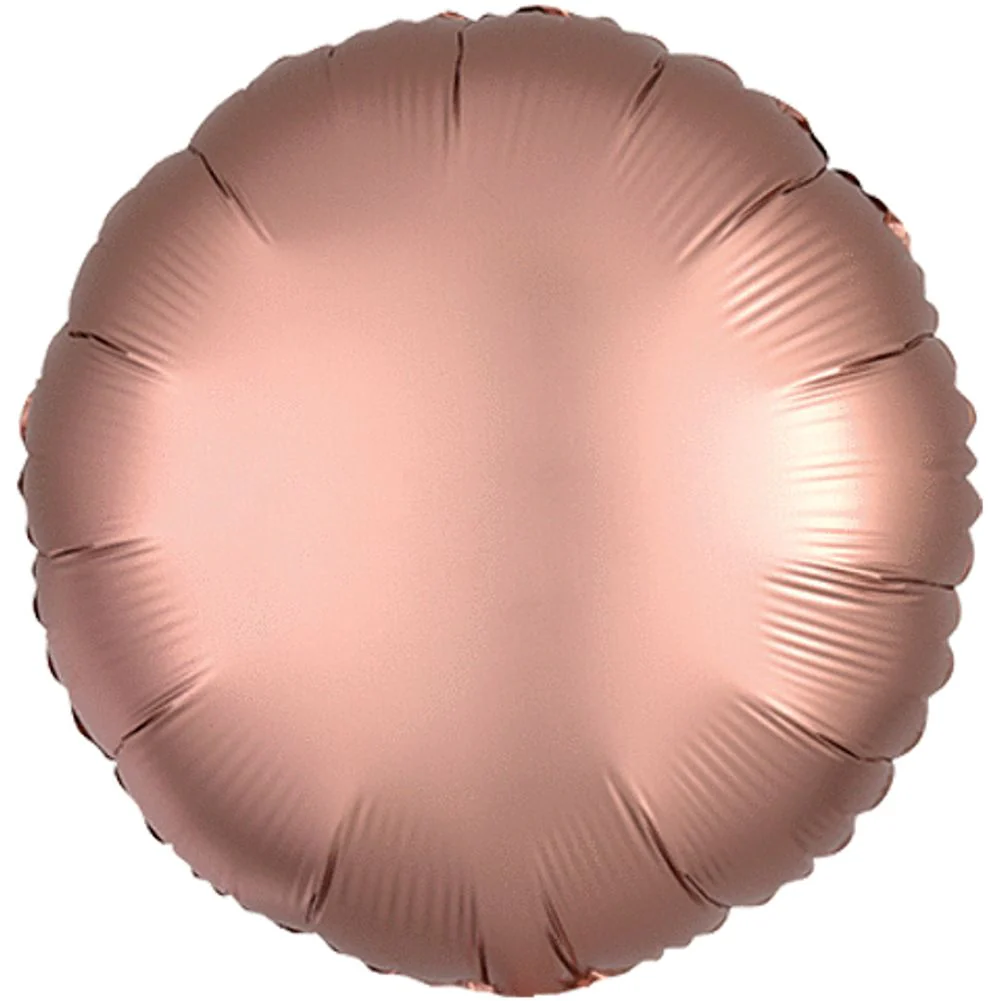 18" ROSE COPPER ROUND SATIN LUXE HX