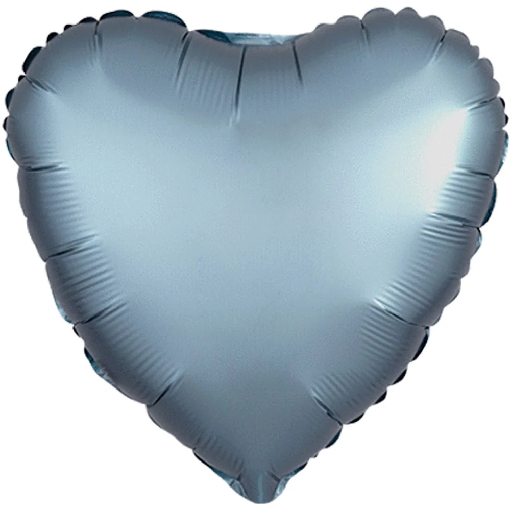 18" STEEL BLUE HEART SATIN LUXE HX