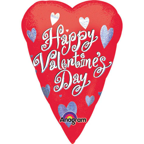 18" Valentine Fancy Heart Sparkle Jr. Shape Holographic