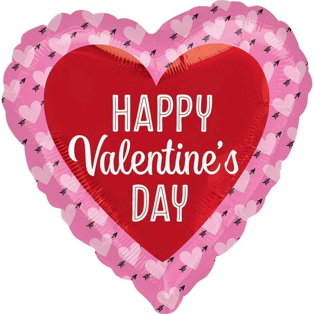 18" Valentine Little Arrow Hearts Vlp Foil Balloon (1ct)