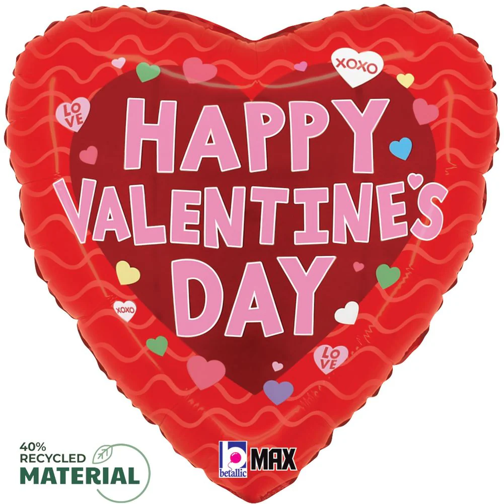 18" Valentine Playful Hearts Max Float Foil Balloon (1ct)