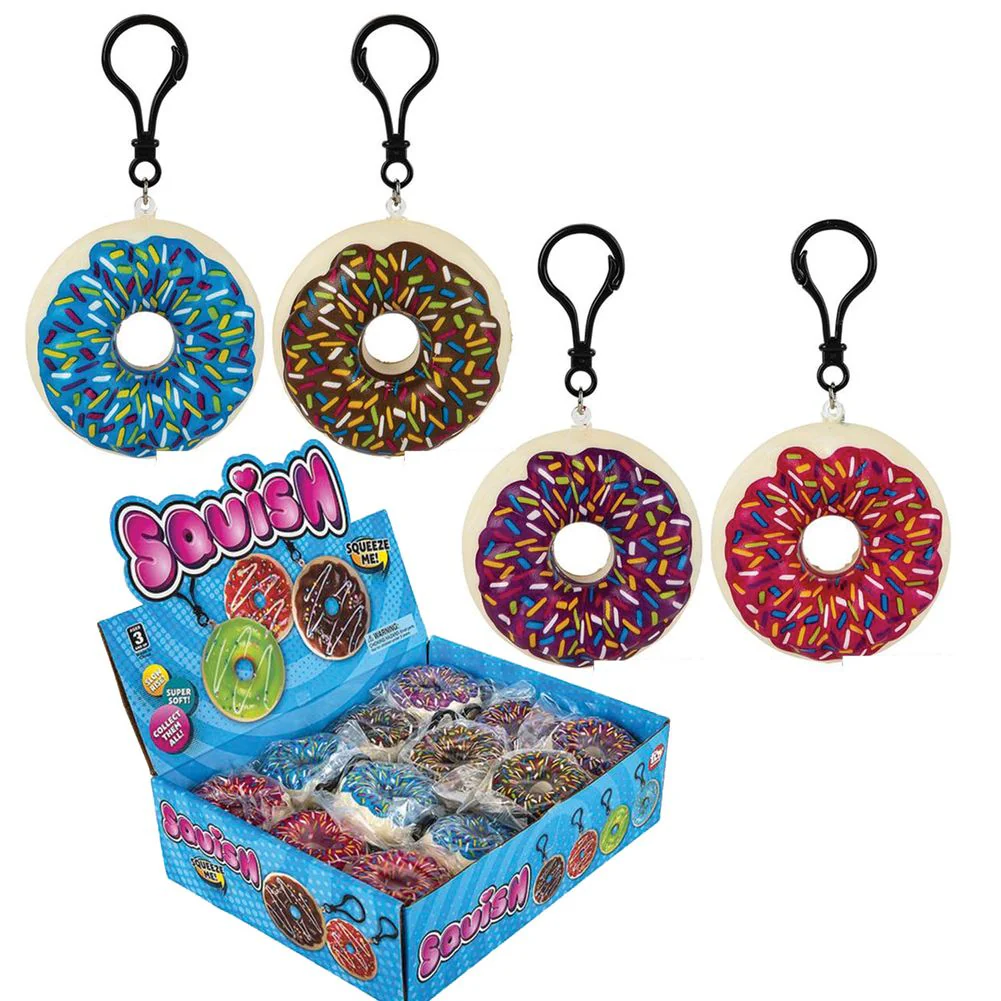 2.75" SQUISH DONUT BACKPACK CLIP (24/DSP)