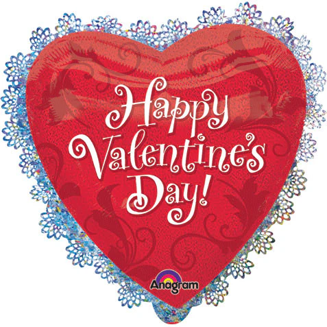 22" Valentine's Day Sparkles Holographic Intricates