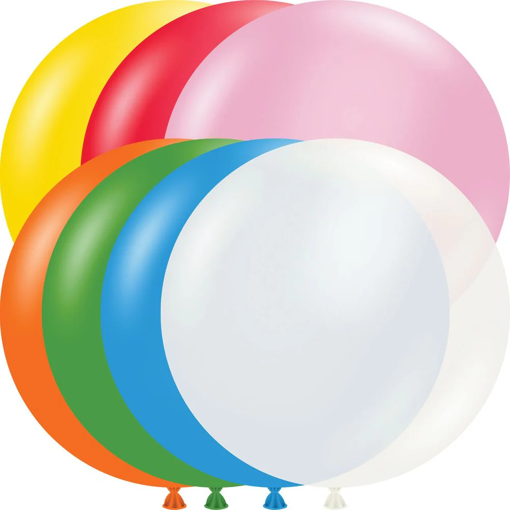 Tuftex 24" Standard Asst W/White Latex Balloons (25ct)