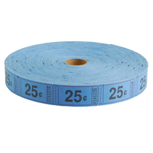 25 Cent Blue Raffle Tickets