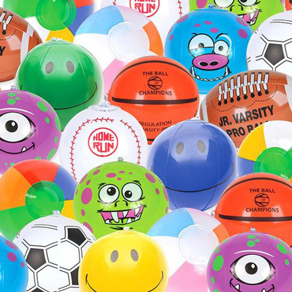 25 Piece 6" Beach Ball Assortment (25ct)