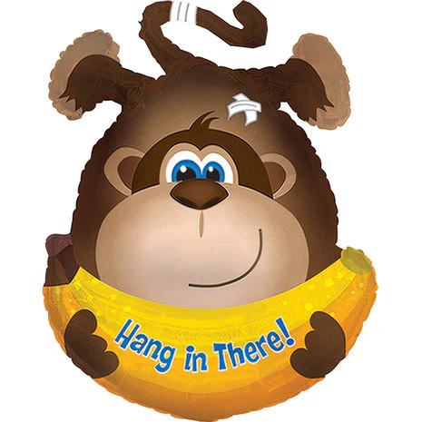 29" Hang In There Monkey With Banana