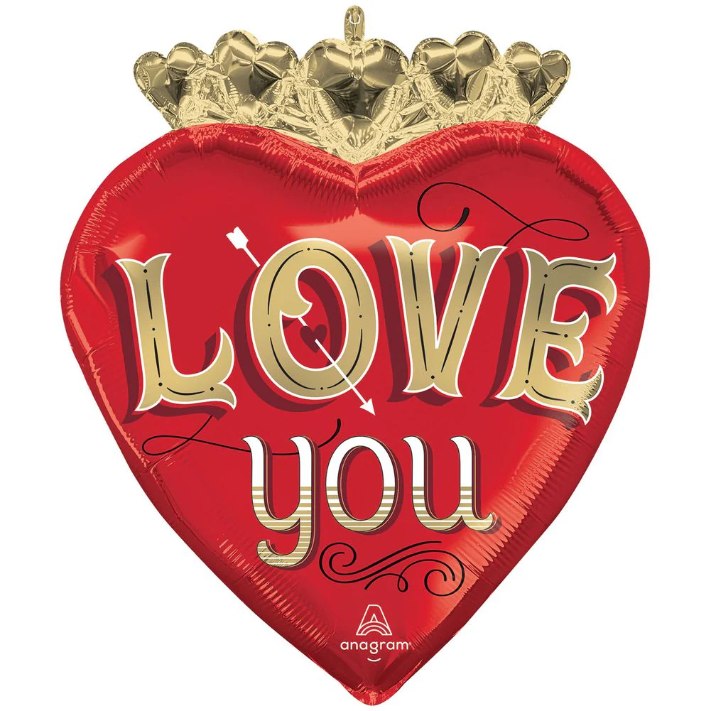 29" Just My Type Love Heart Super Shape Foil Balloon (1ct)