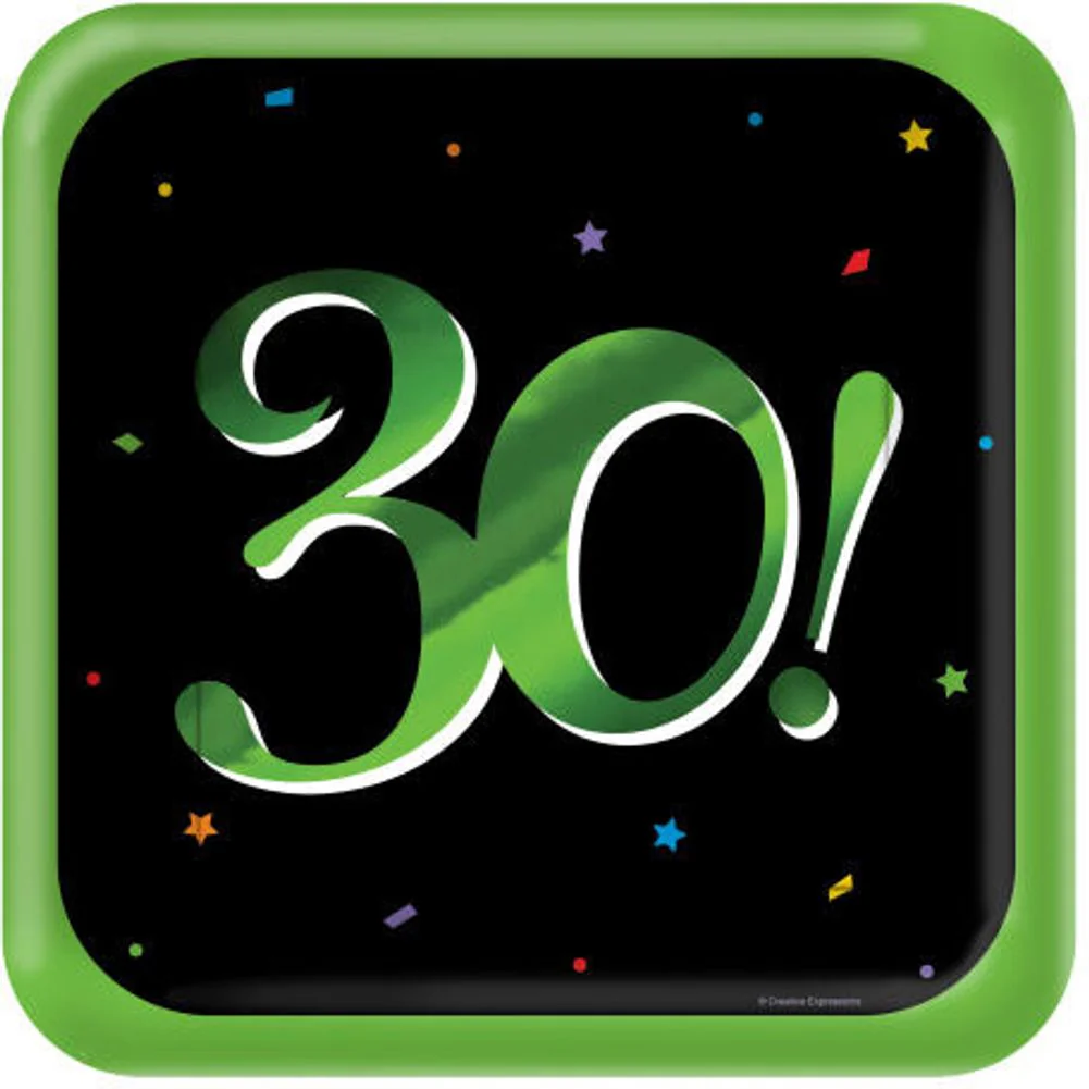 30 Birthday Milestones Dessert Plates (8ct)