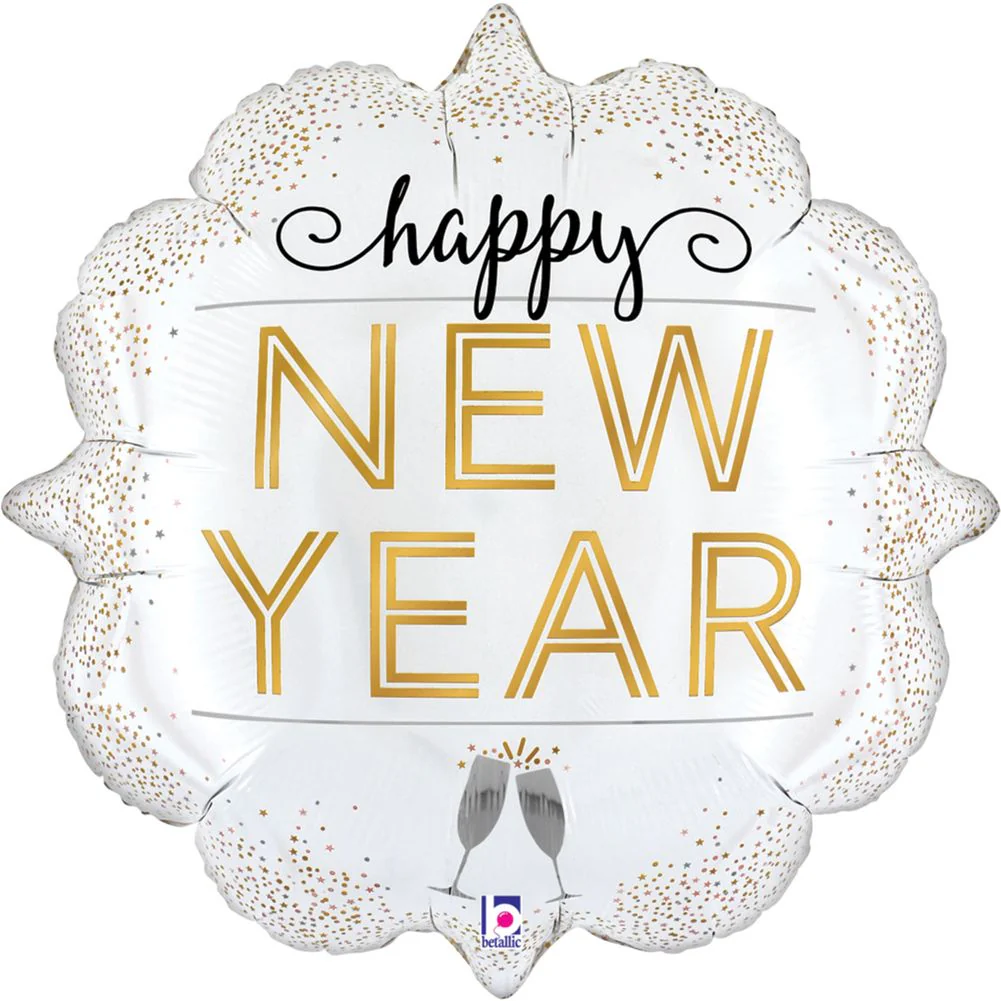 31" Metallic New Year Diamond Shape Foil Balloon