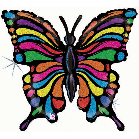 33" Pop-art Butterfly Holographic Shape