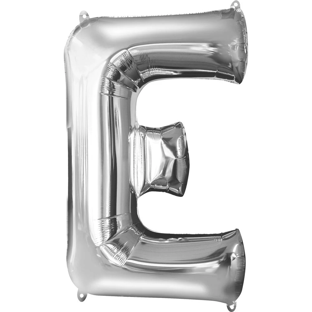 34" LETTER E SILVER