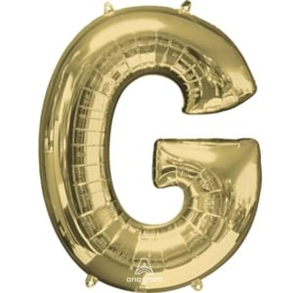 34" Letter G White Gold Foil Balloon (1ct)