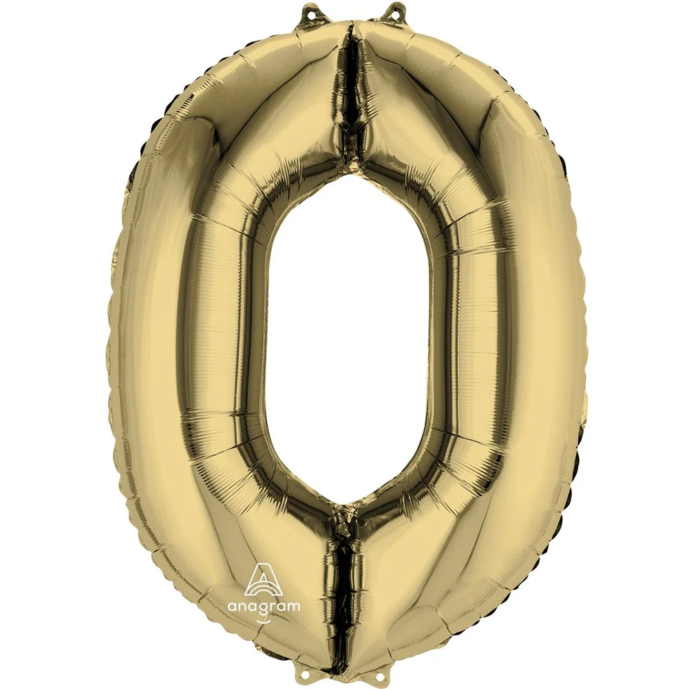 34" Letter O White Gold Foil Balloon (1ct)