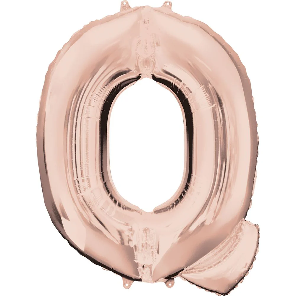 34" LETTER Q ROSE GOLD