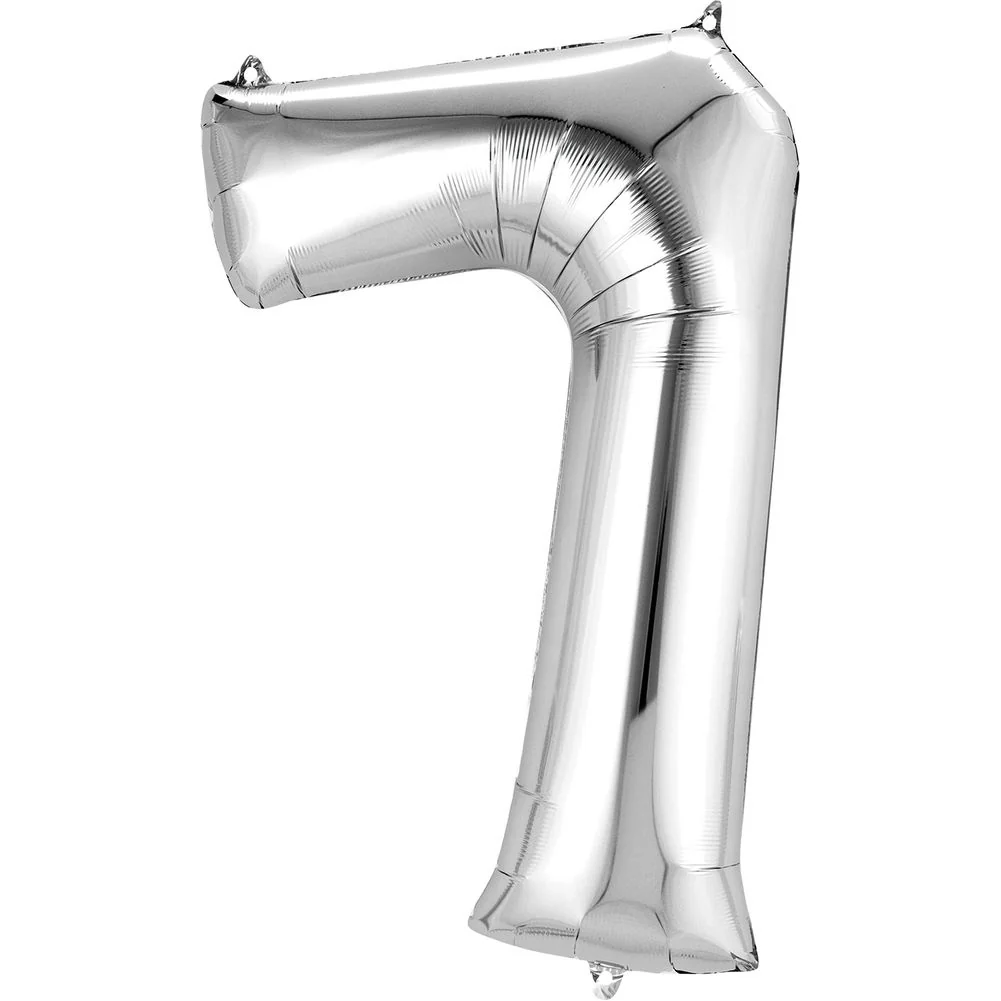 34" NUMBER 7 SILVER