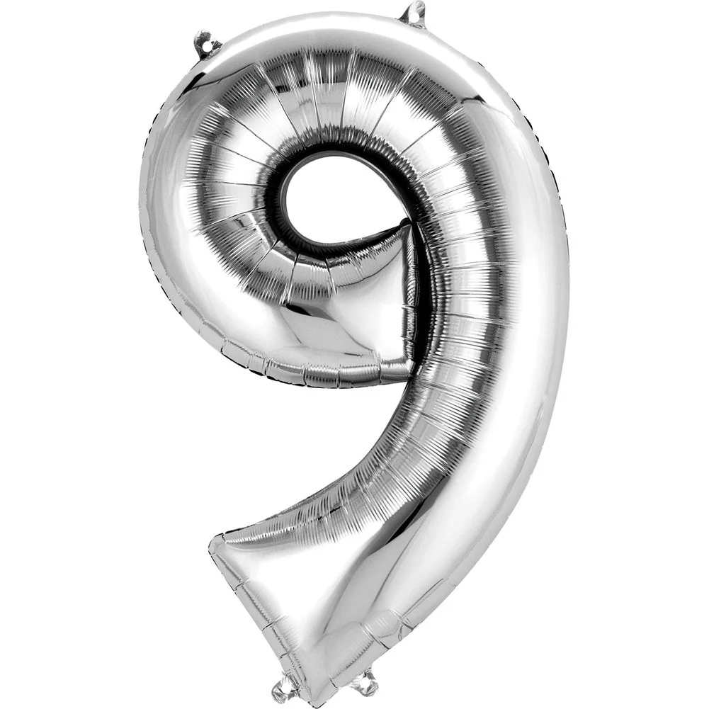 34" NUMBER 9 SILVER