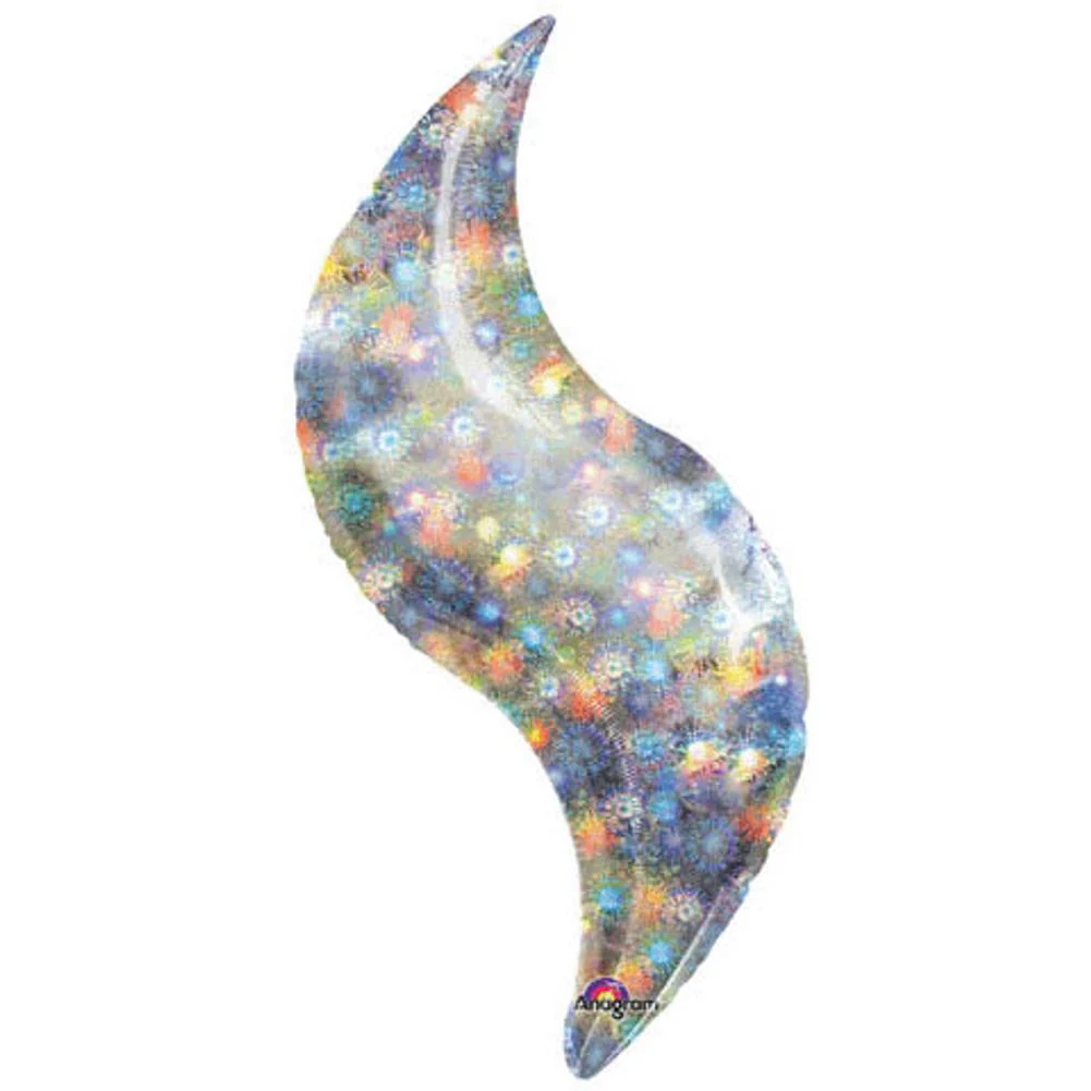 36" Fireworks Holographic Curve