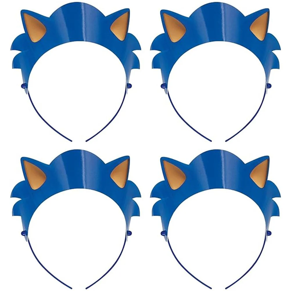 Sonic Paper Headbands (4ct)