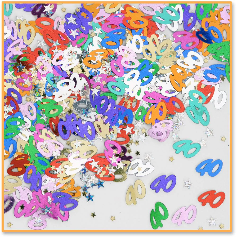 40 & Stars Confetti