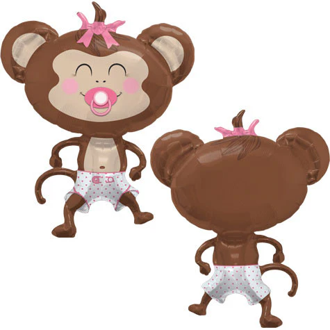 41" Baby Girl Monkey Helium Shape