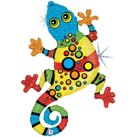 47" Linky Gecko Helium Shape Holographic