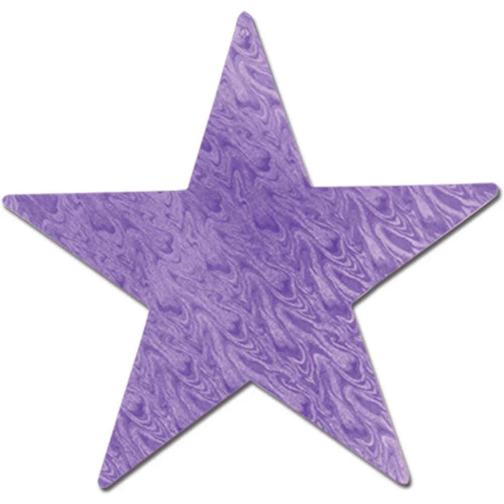 5" Embossed Purple Foil Star