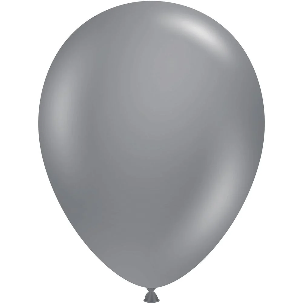 Tuftex 5" Gray Smoke Pastel Latex Balloons (50ct)