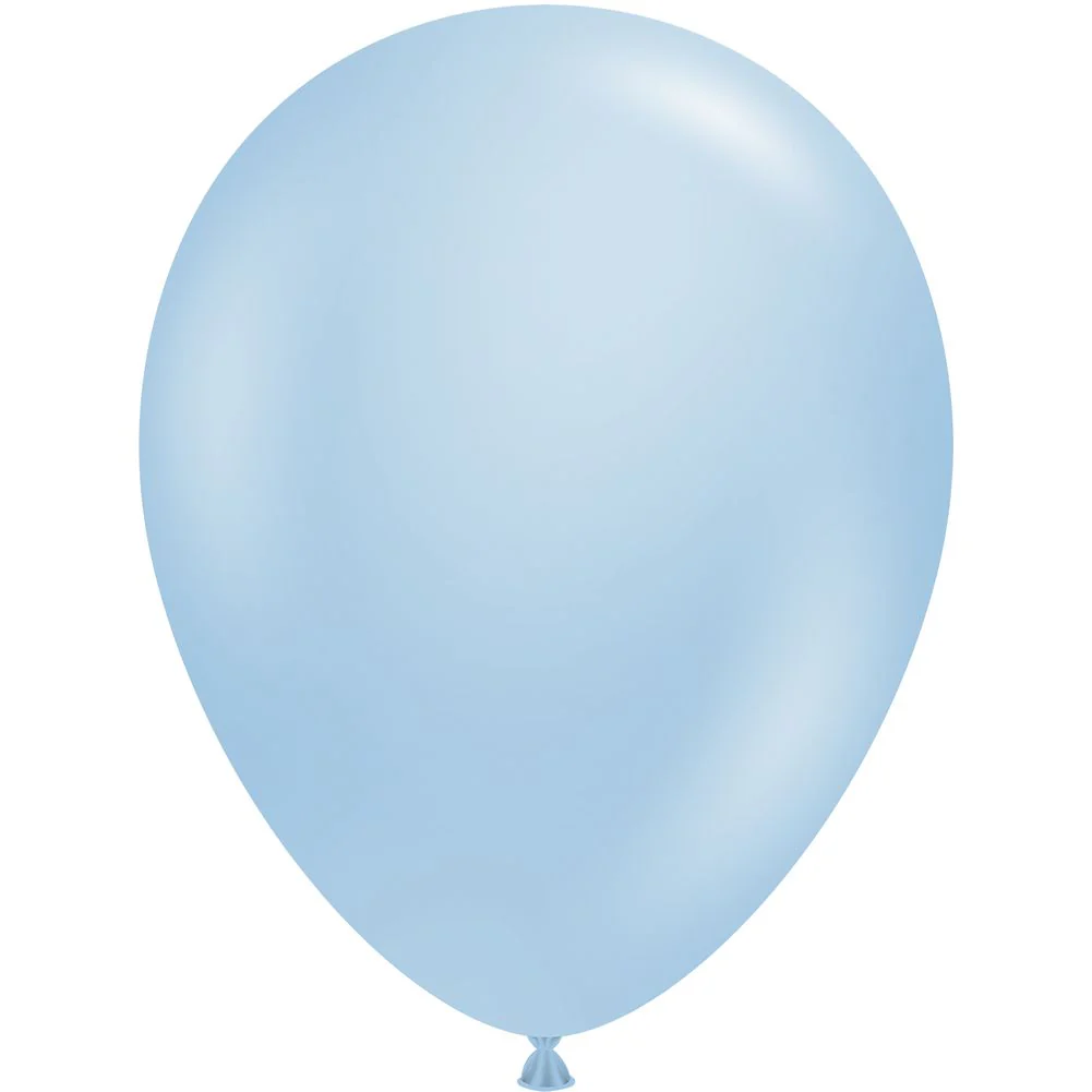 Tuftex 5" Metallic Sky Blue Latex Balloons (50ct)