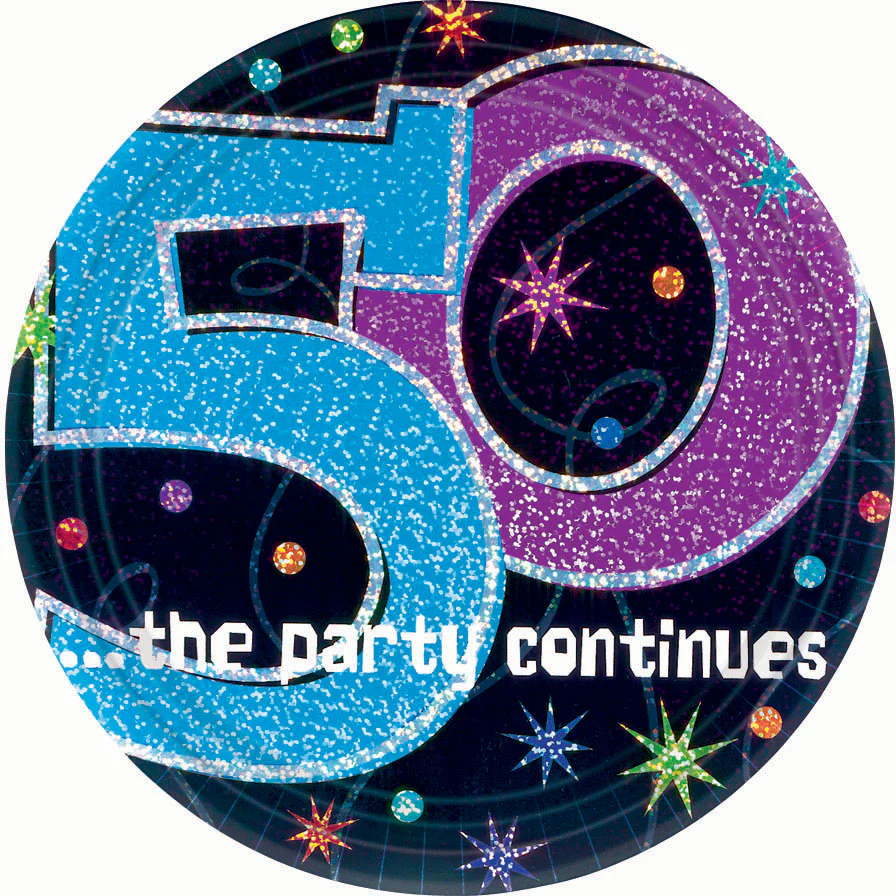 50 The Party Continues Dessert Plates (8ct)