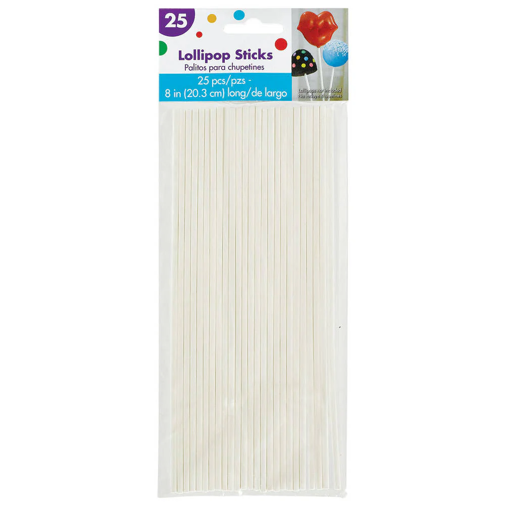 8" Lollipop Sticks (25ct)