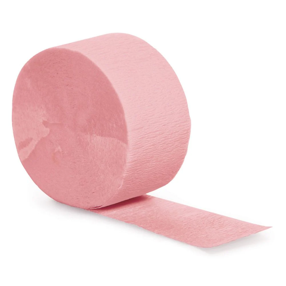 81' Classic Pink Crepe Streamer
