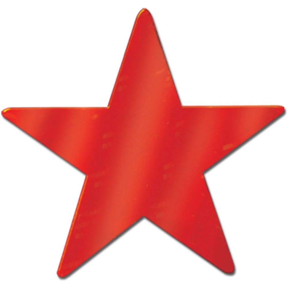 9" Red Foil Star Cutout